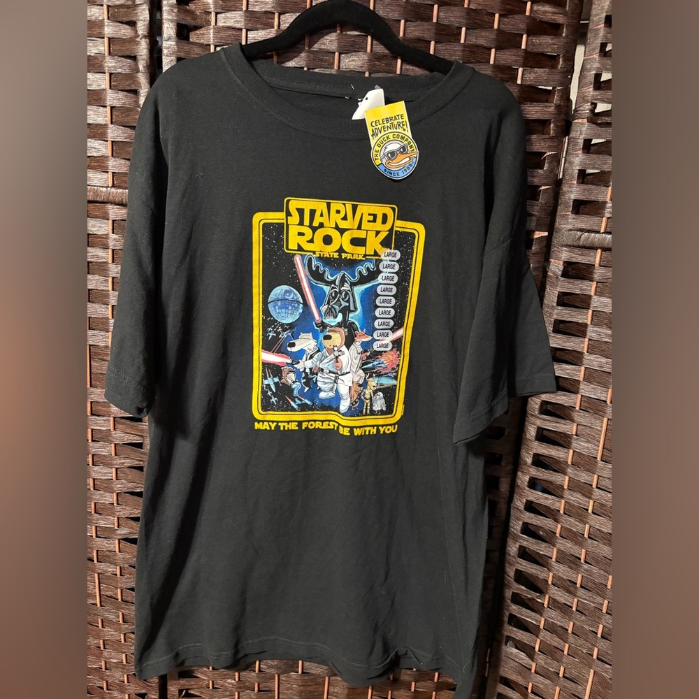Starved Rock State Park Star Wars Parody Tee • Duck Co • Size Large • NWT